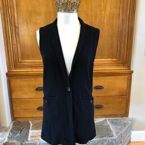 Anthropologie Cartonnier Jess Black Vest Size X Small